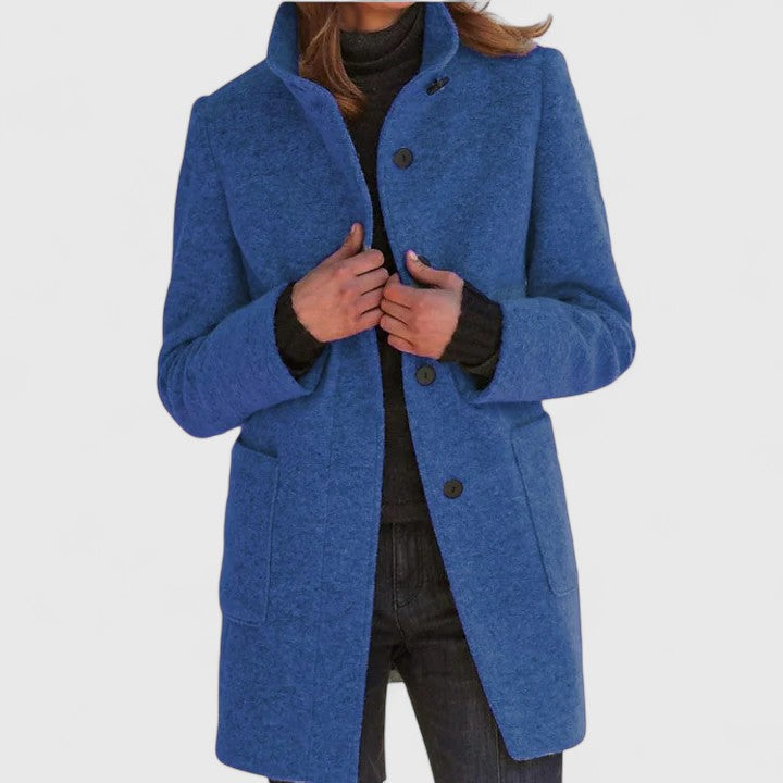 Classic faux wool blend coat