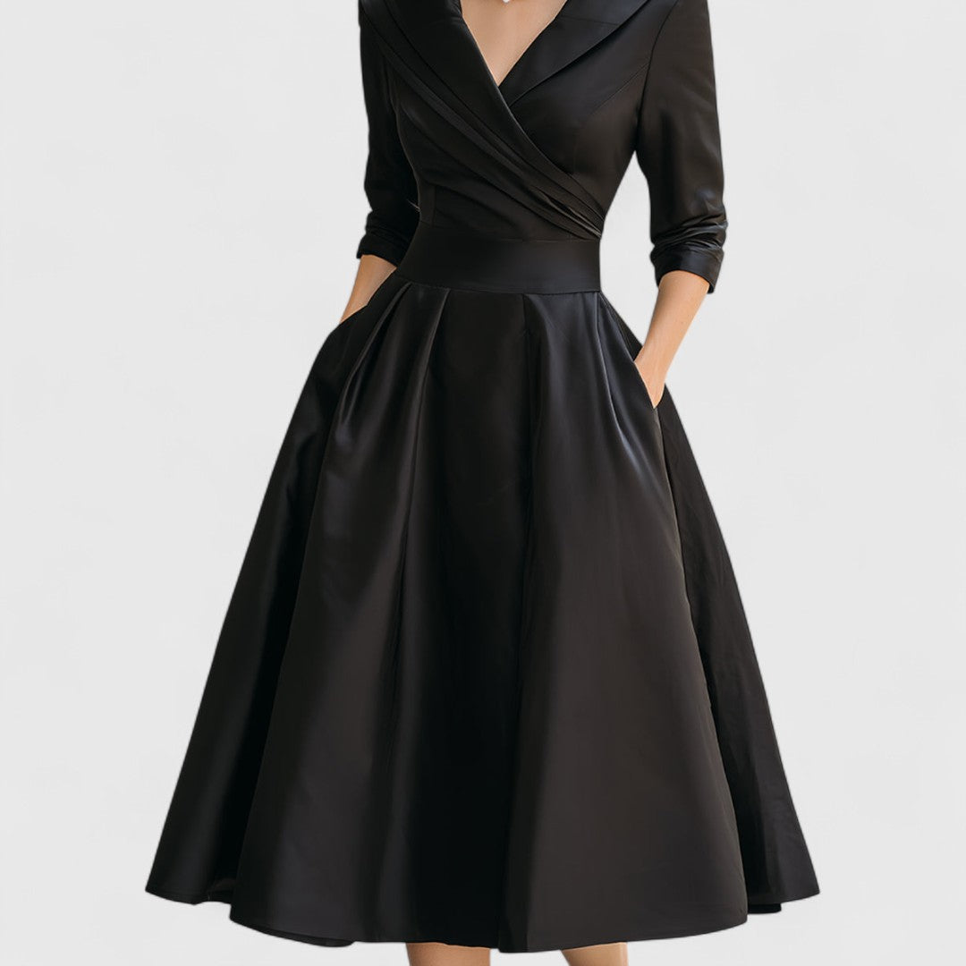 Tailored Wrap Midi Dress