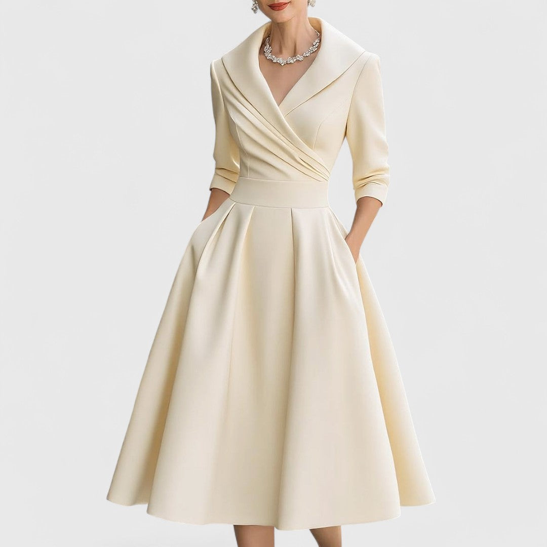 Tailored Wrap Midi Dress