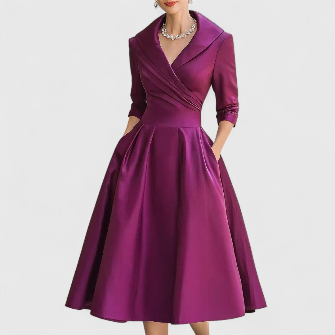 Tailored Wrap Midi Dress