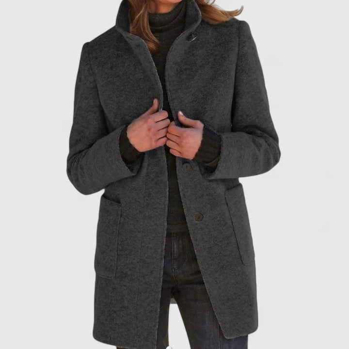 Classic faux wool blend coat