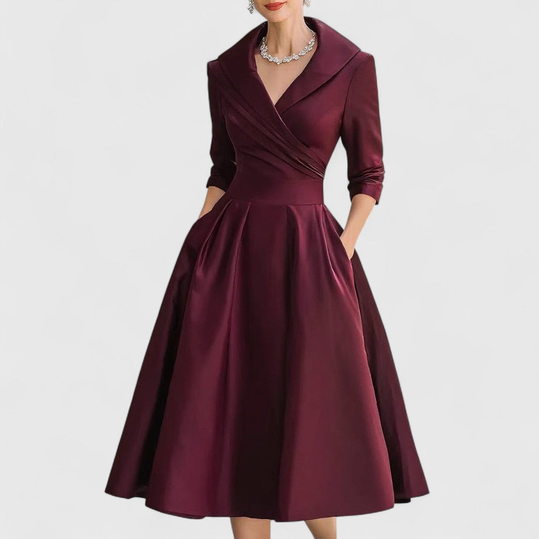 Tailored Wrap Midi Dress