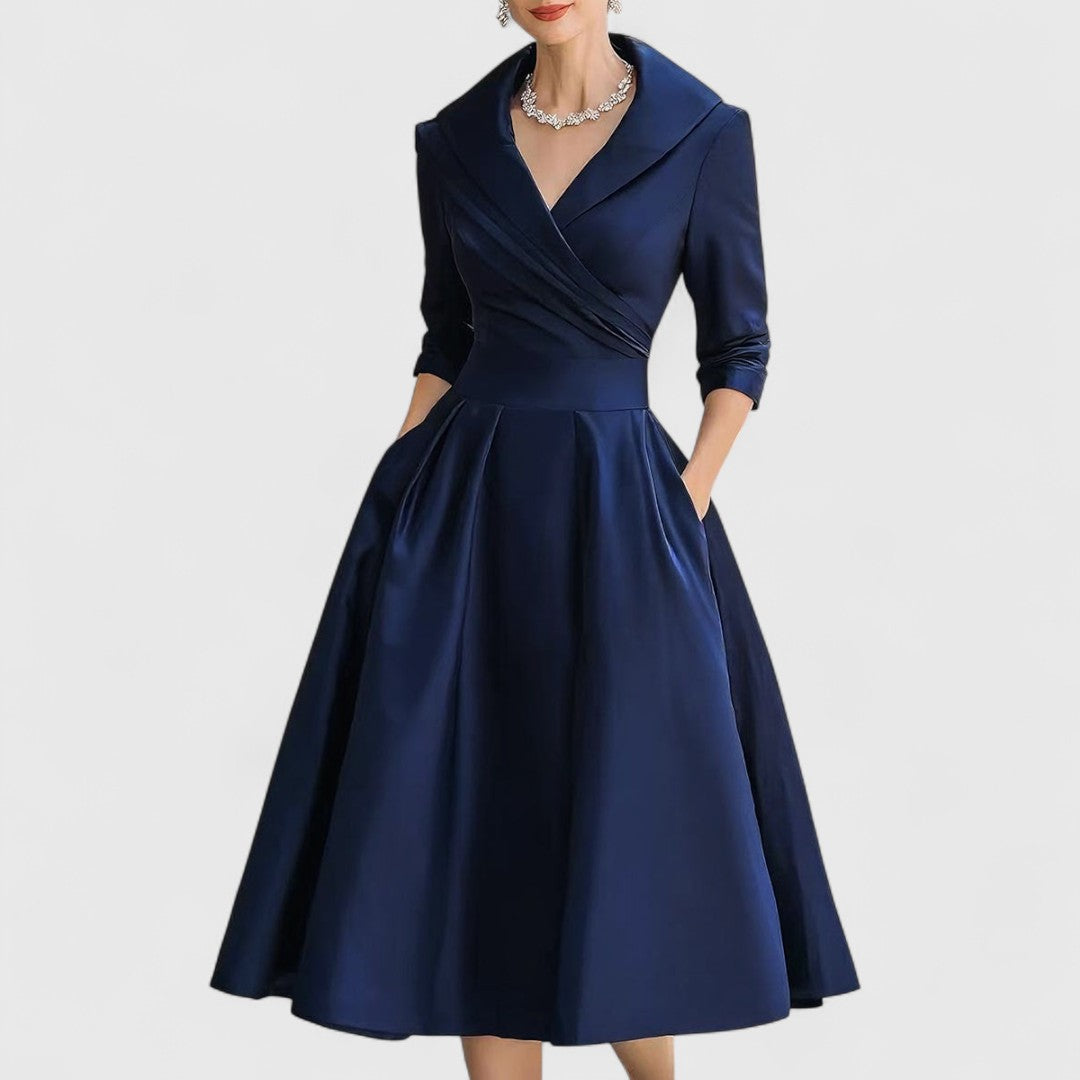 Tailored Wrap Midi Dress