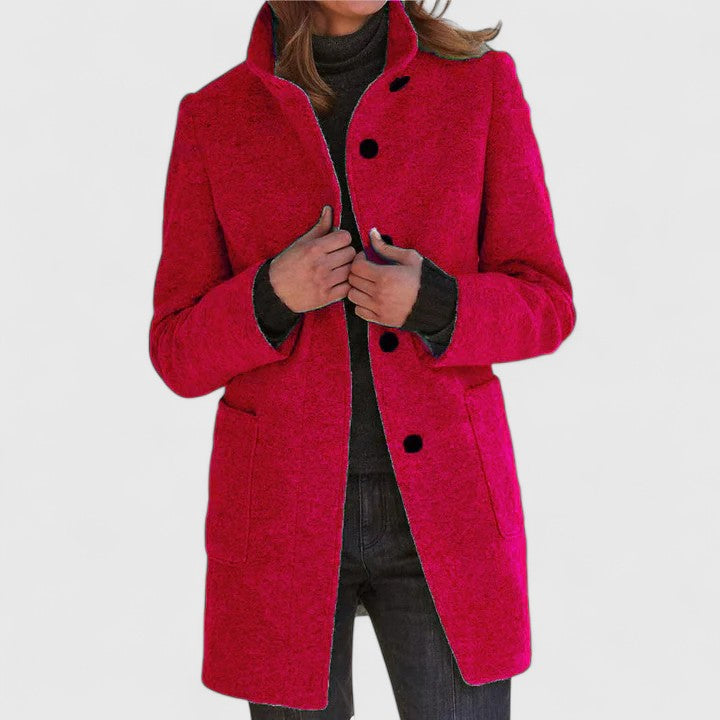 Classic faux wool blend coat