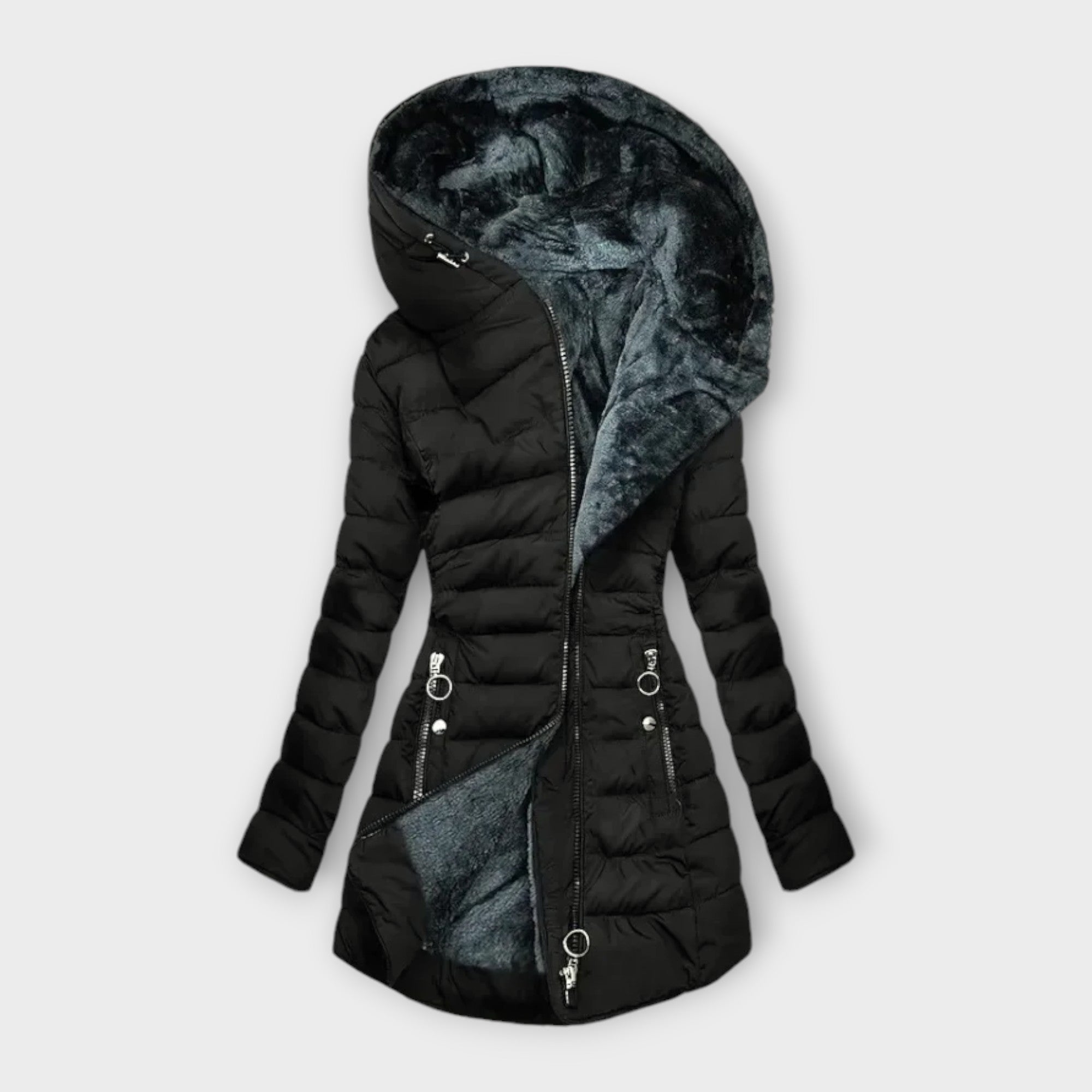 Faux Fur Lined Puffer Coat