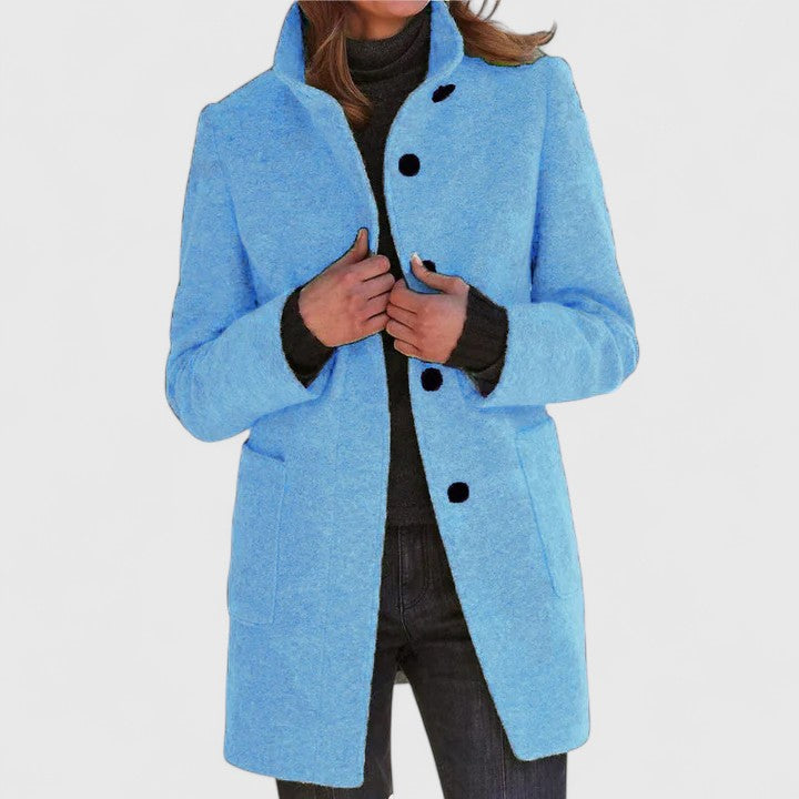 Classic faux wool blend coat