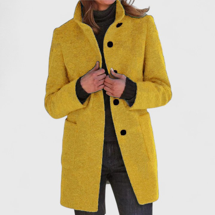 Classic faux wool blend coat