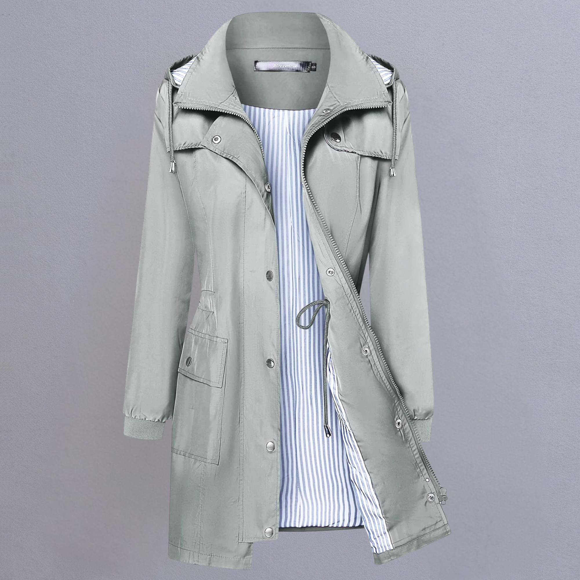 Hooded windbreaker Coat