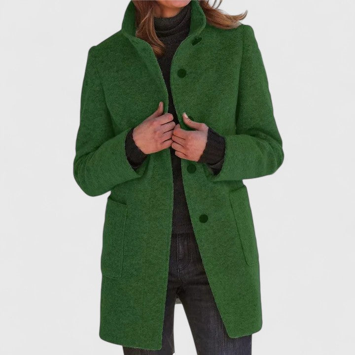 Classic faux wool blend coat
