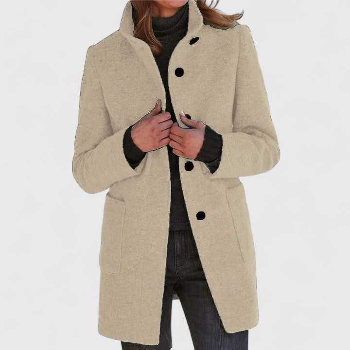Classic faux wool blend coat