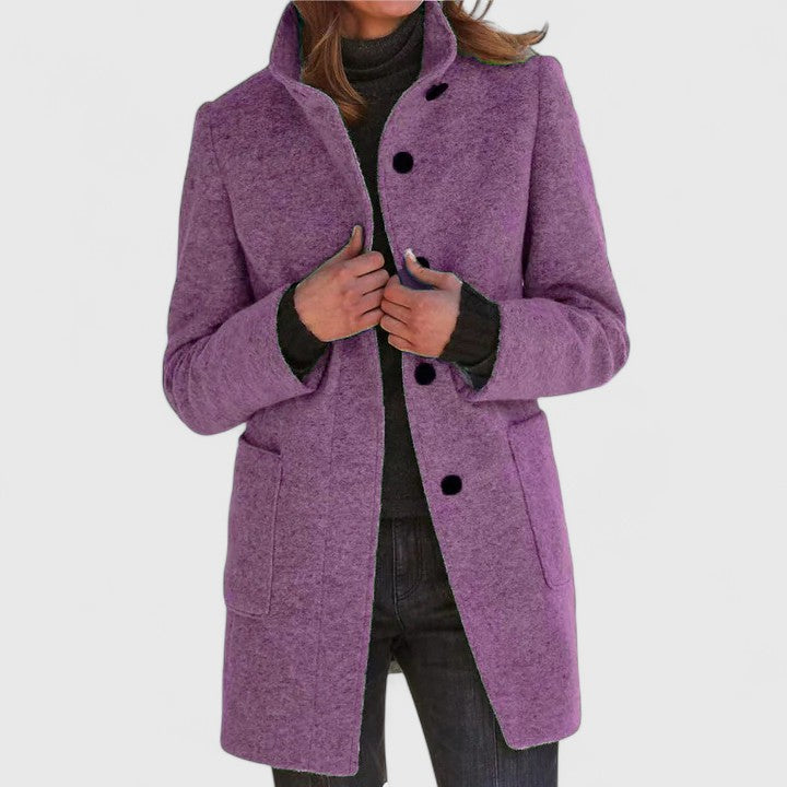 Classic faux wool blend coat