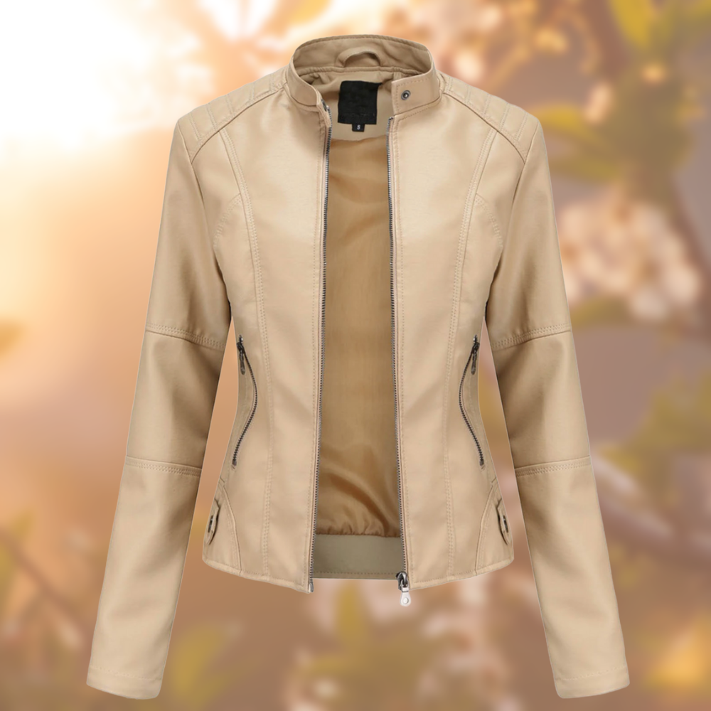 Classic Zip-Up Biker Jacket