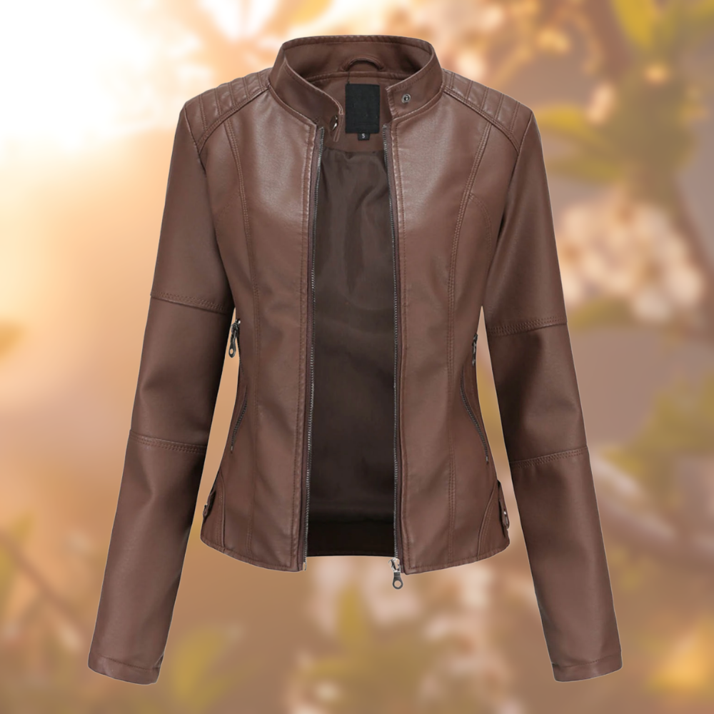 Classic Zip-Up Biker Jacket