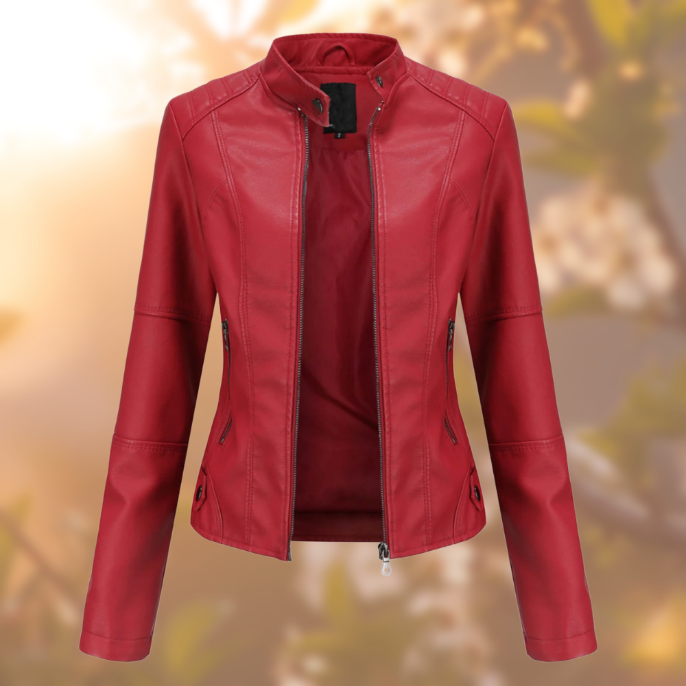 Classic Zip-Up Biker Jacket