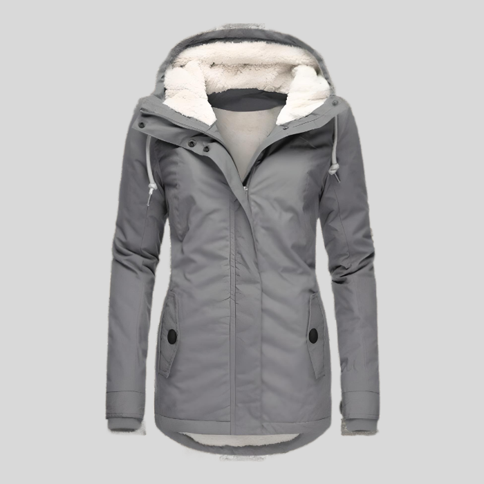Waterproof Long Jacket with Hood and Lining