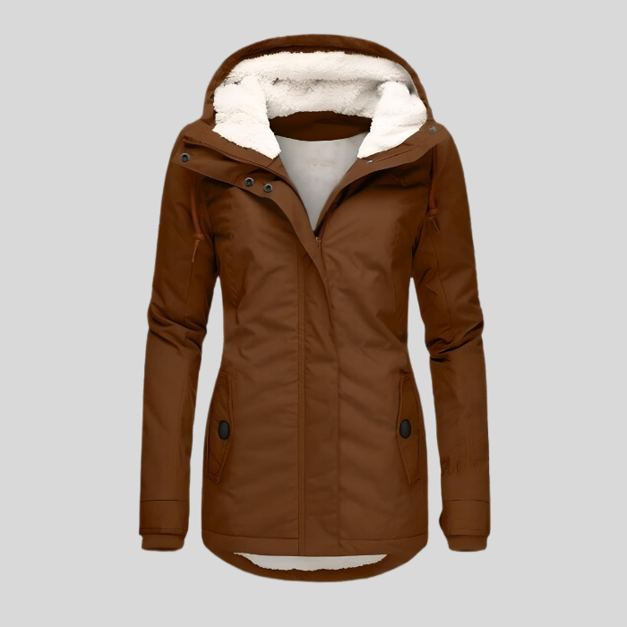 Waterproof Long Jacket with Hood and Lining