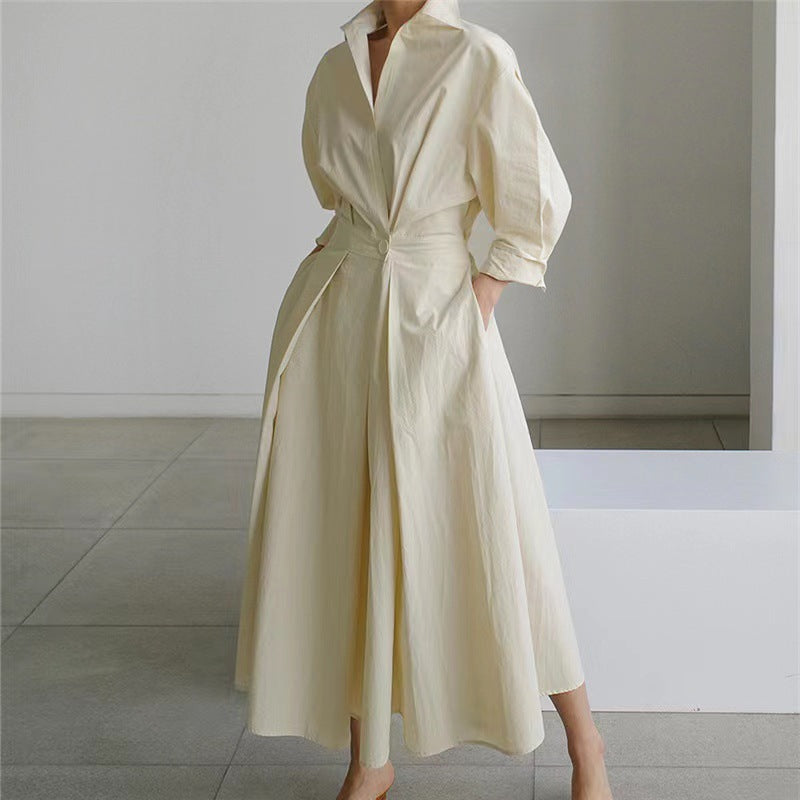 Minimalist Belted Midi Dress
