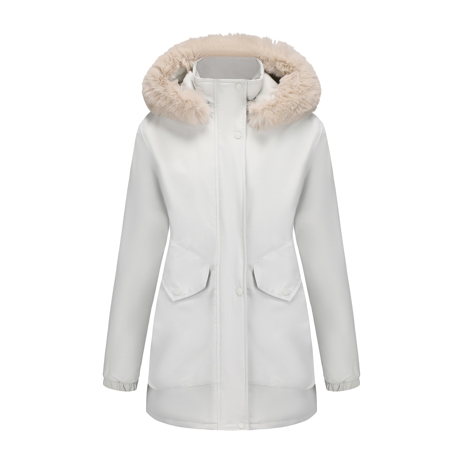 Faux Fur Trim Winter Parka