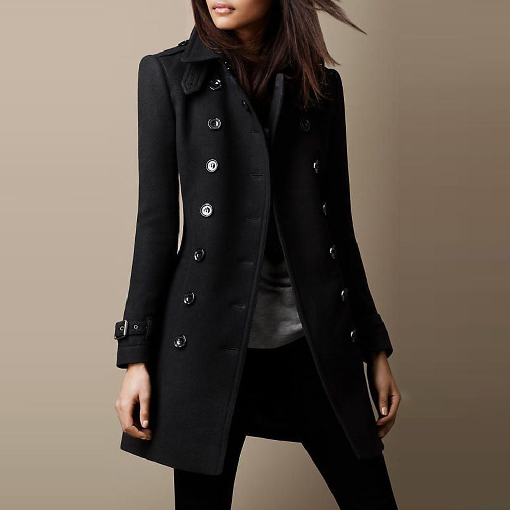 Tailored Double-Breasted Coat