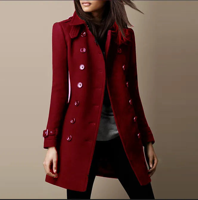 Tailored Double-Breasted Coat