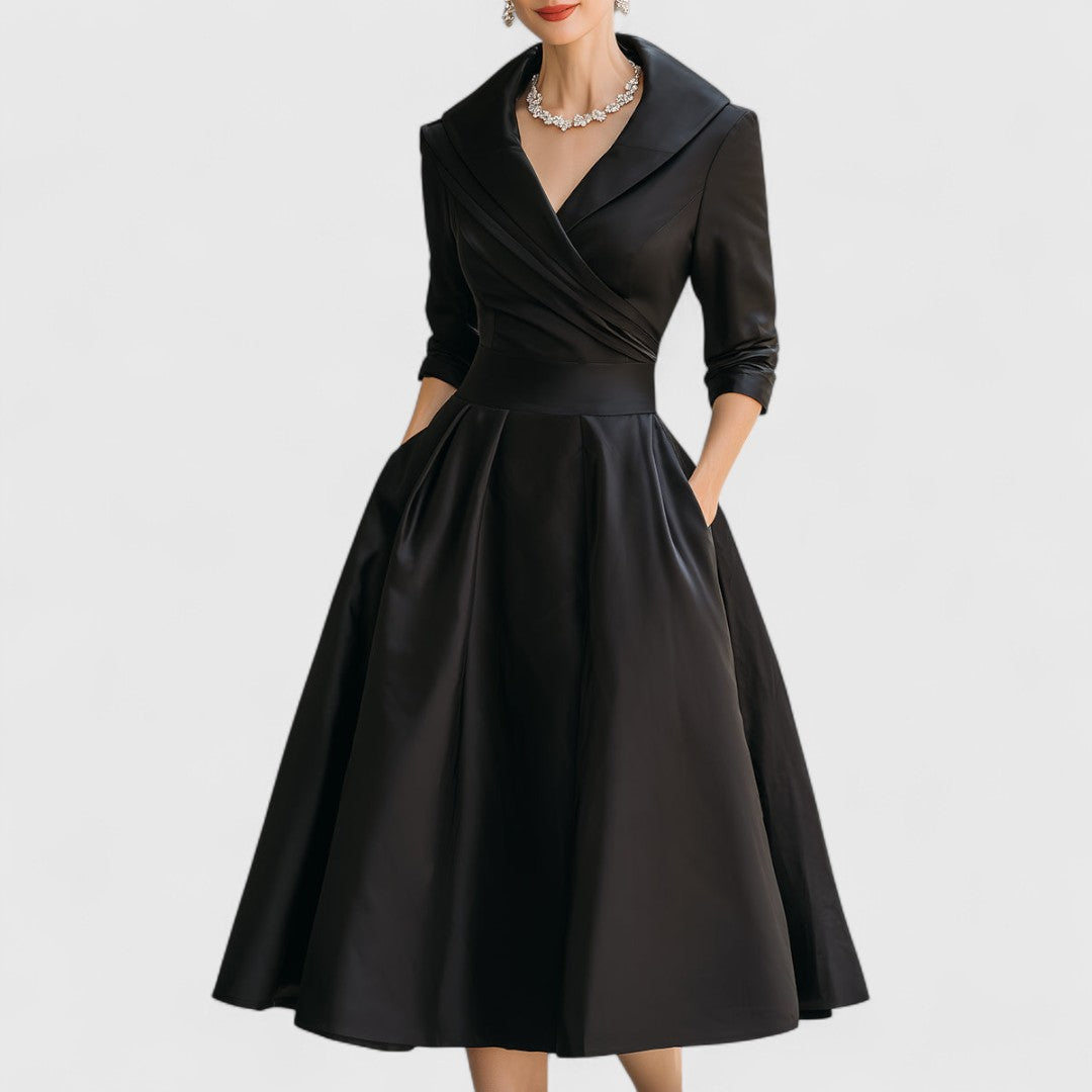 Tailored Wrap Midi Dress