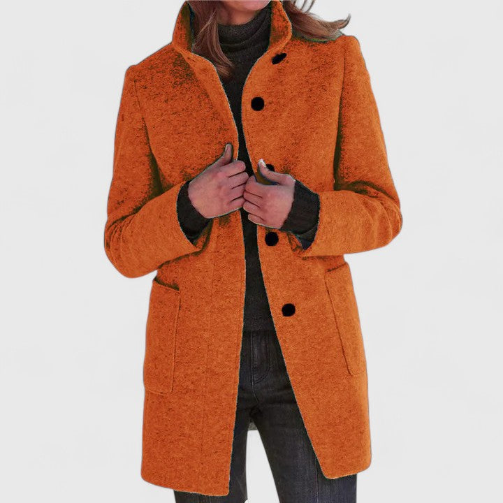Classic faux wool blend coat