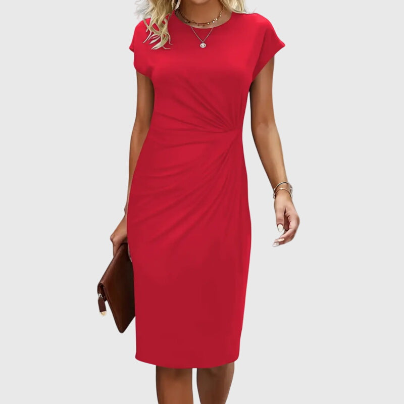 Bodycon Midi Dress Draped