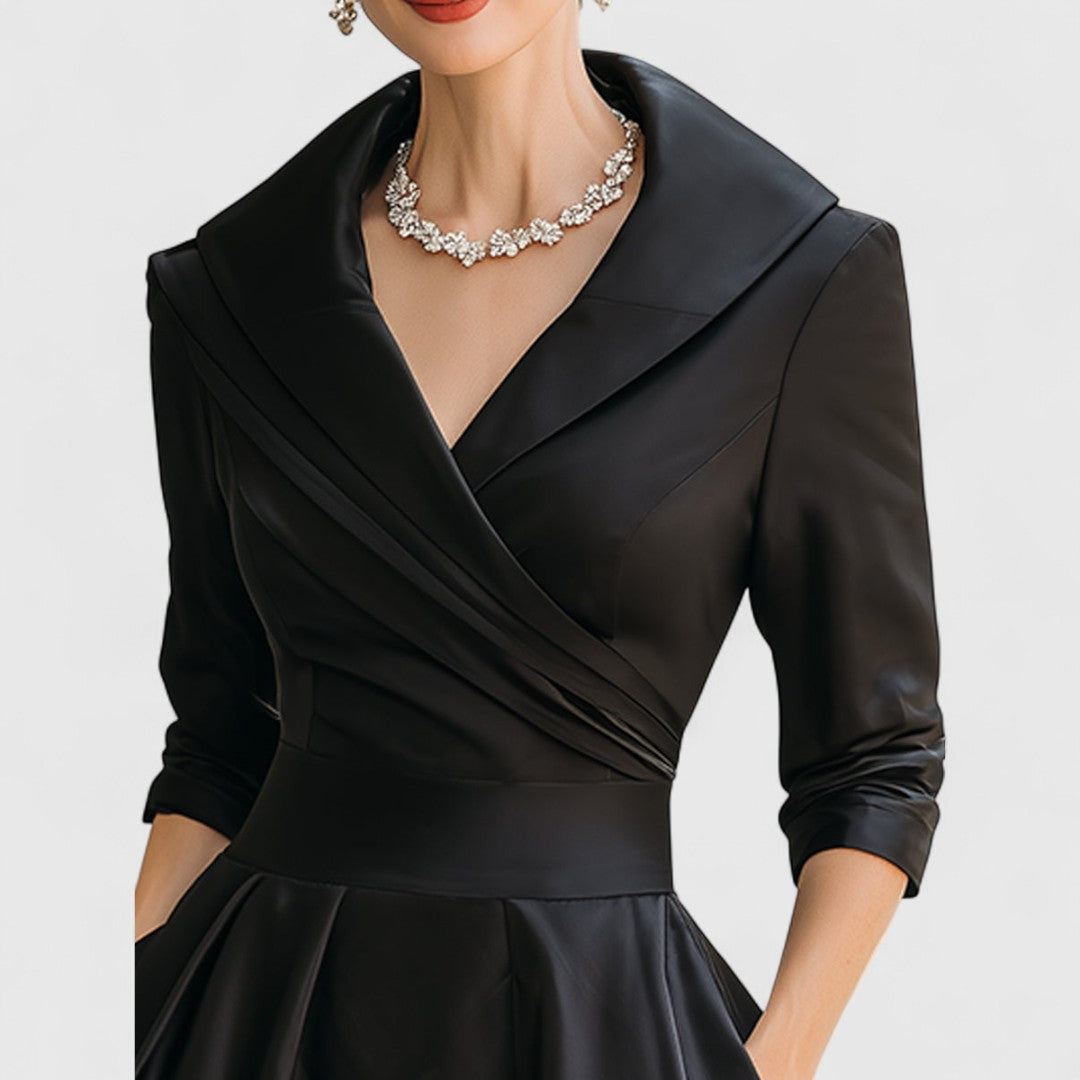 Tailored Wrap Midi Dress