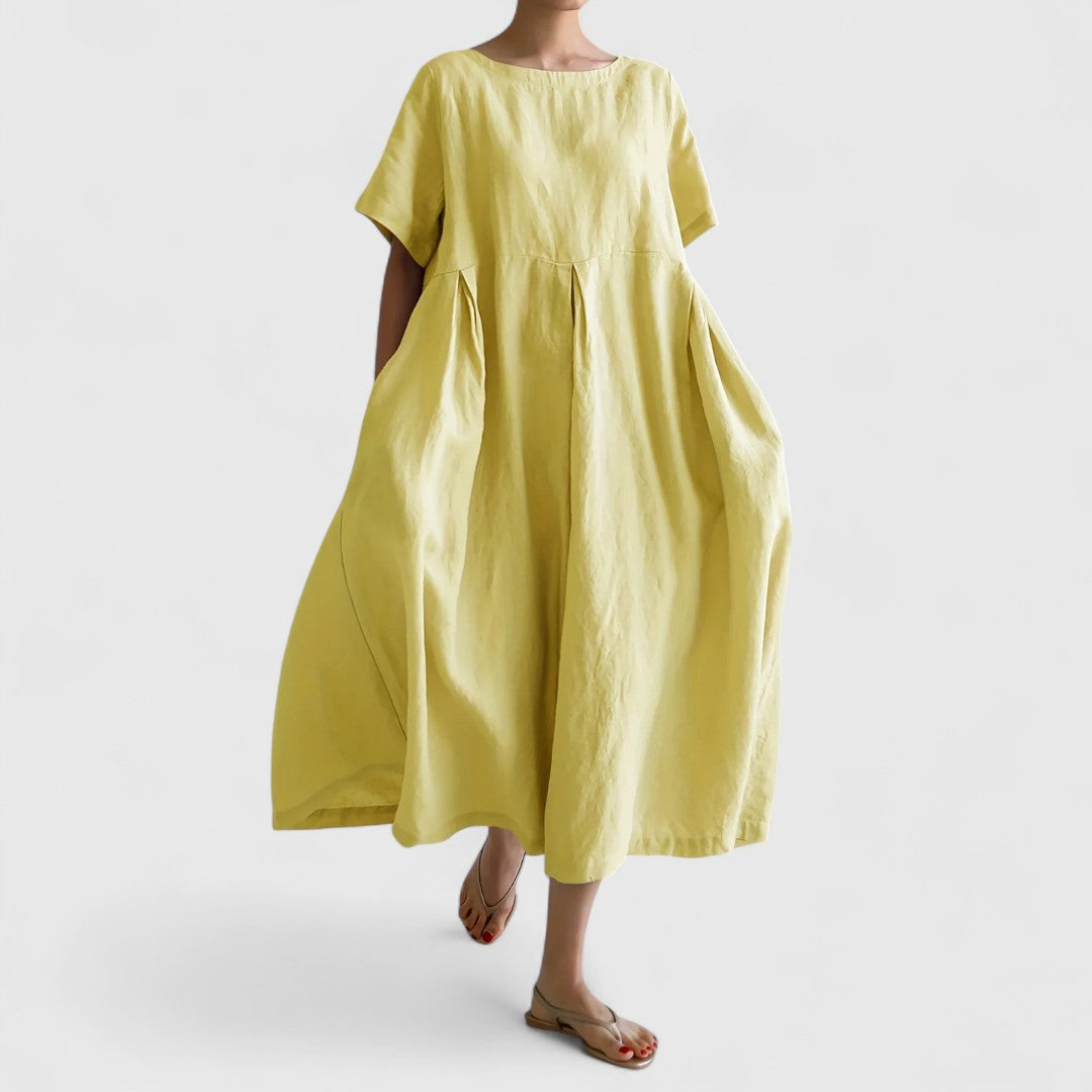 Relaxed A-Line Midi Dress