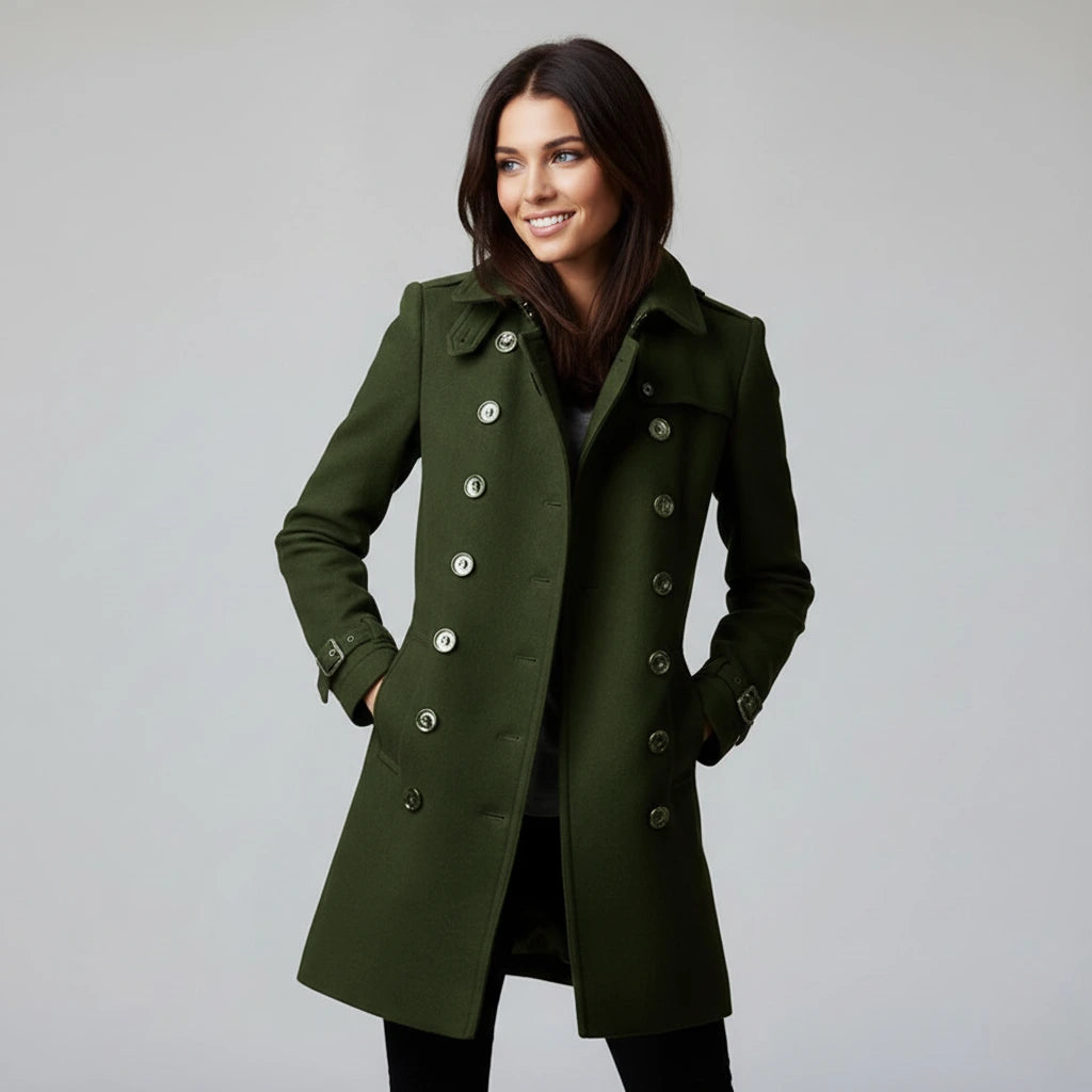 Tailored Double-Breasted Coat