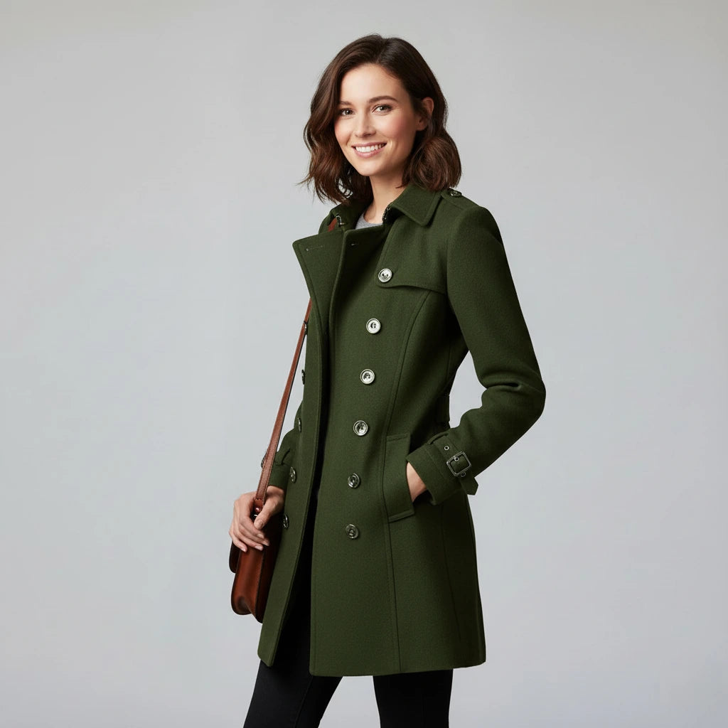 Tailored Double-Breasted Coat