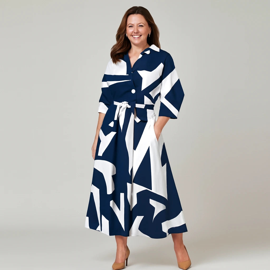 Minimalist Belted Midi Dress