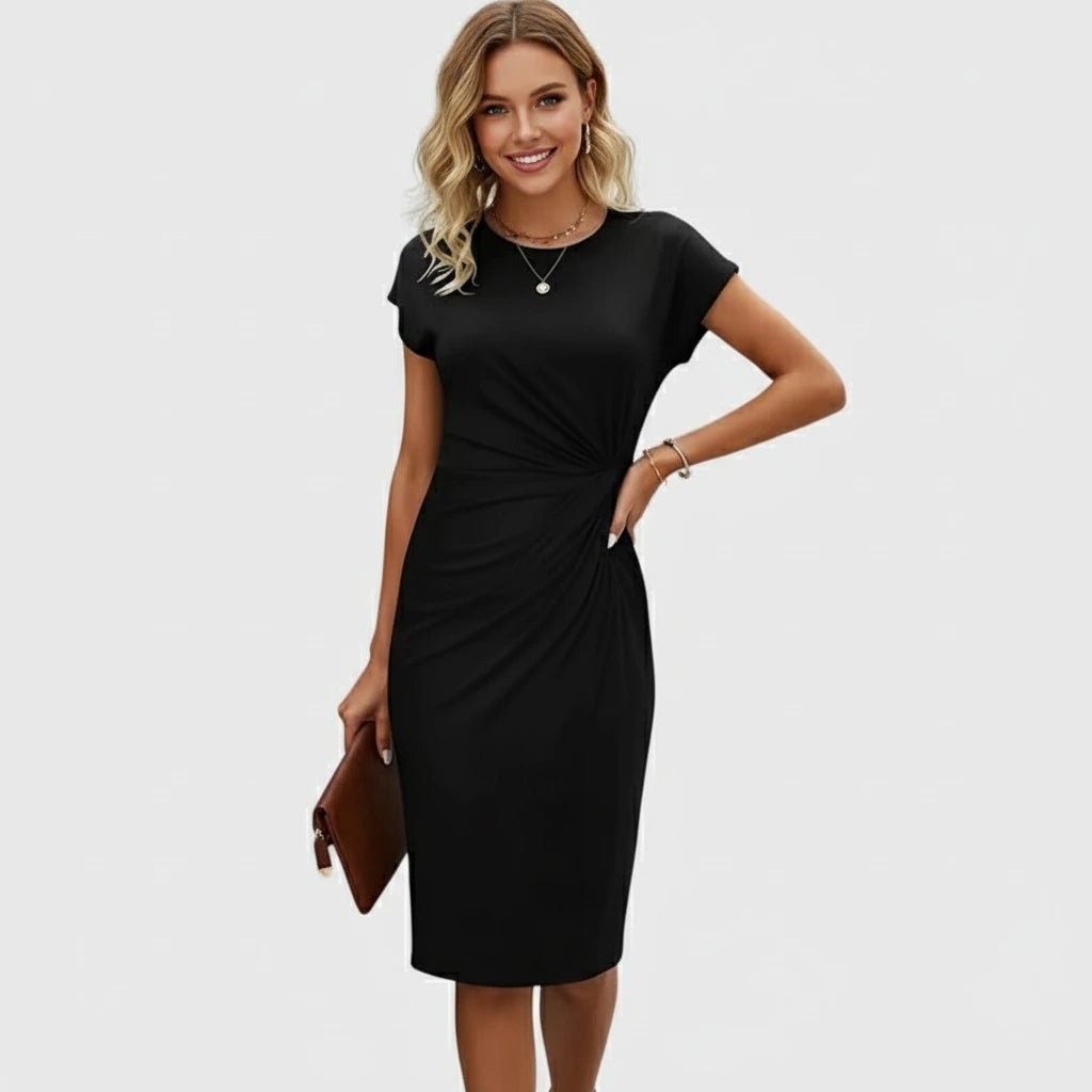 Bodycon Midi Dress Draped