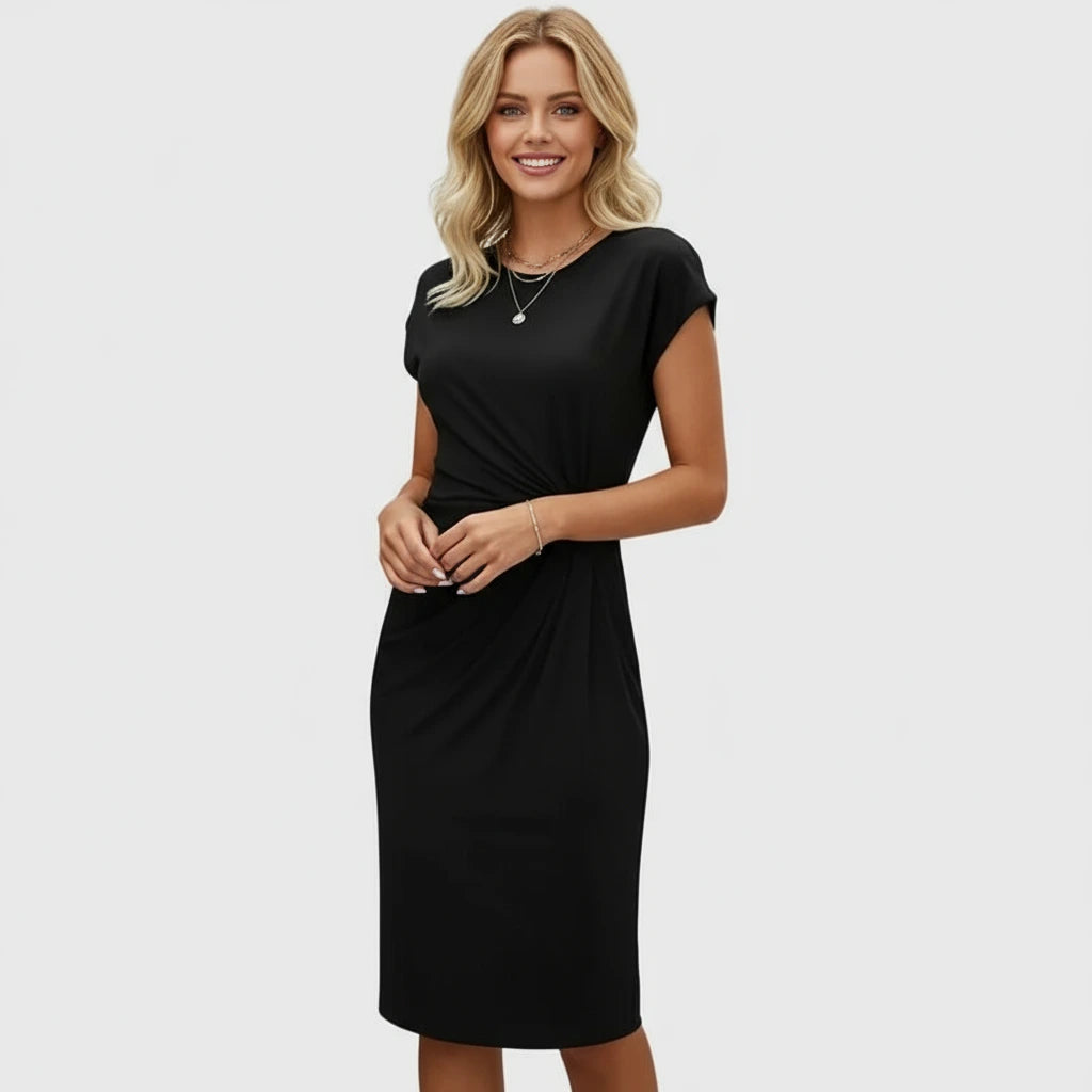 Bodycon Midi Dress Draped