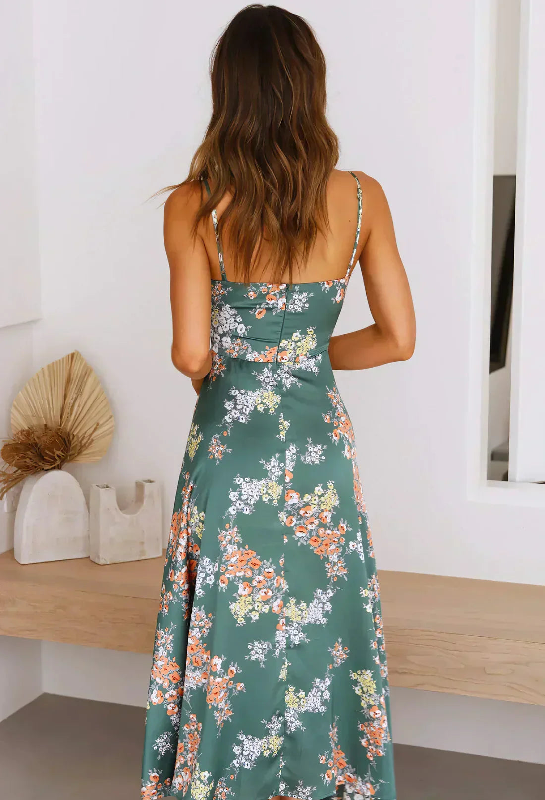 Floral Cut-Out Midi Dress
