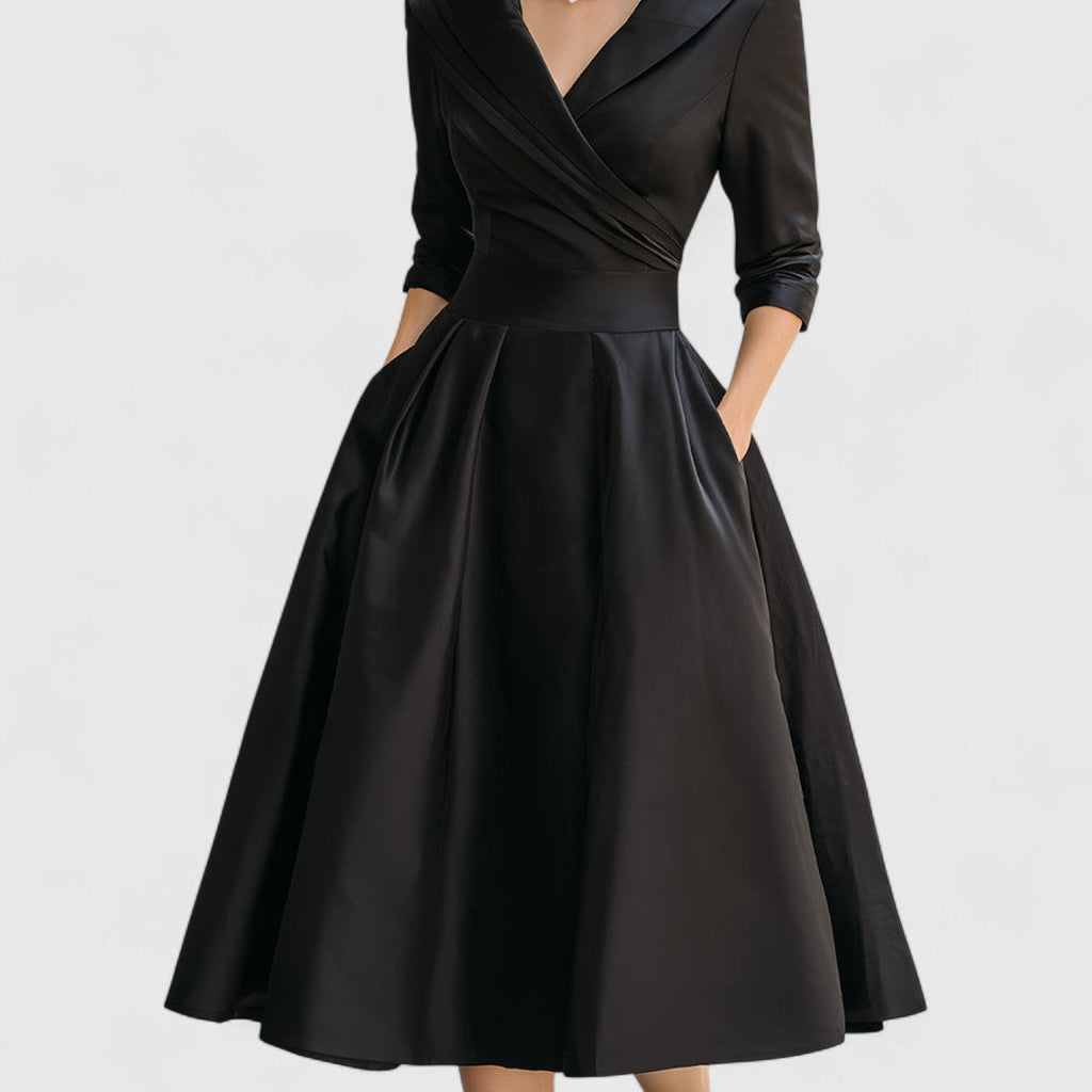 Tailored Wrap Midi Dress