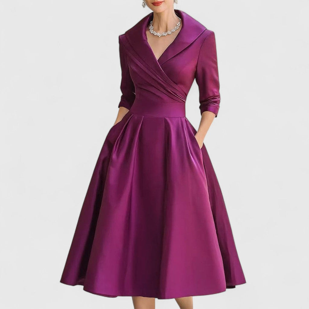 Tailored Wrap Midi Dress