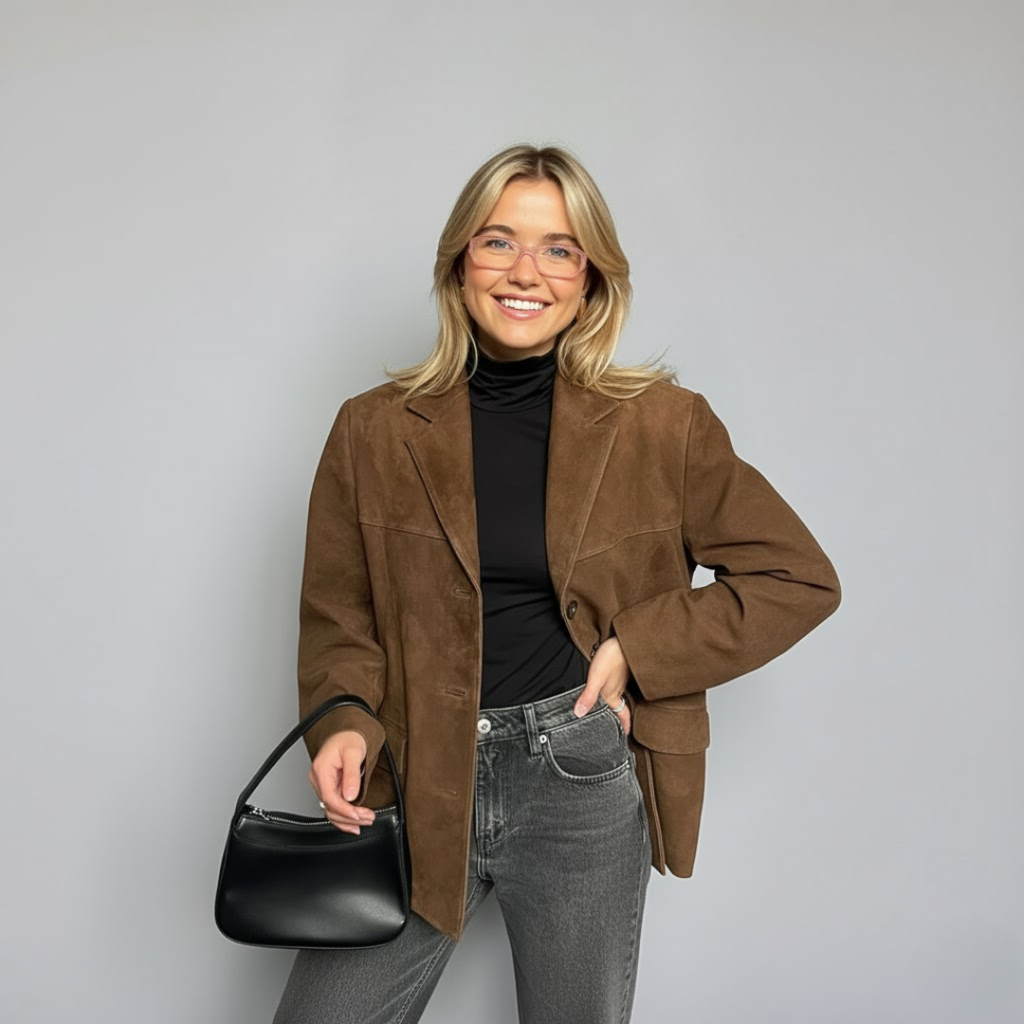 Oversized Suede Blazer