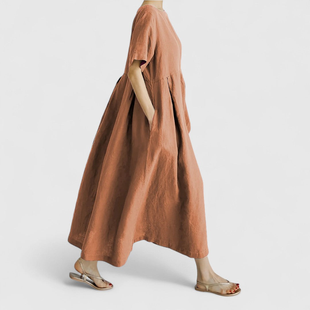Relaxed A-Line Midi Dress