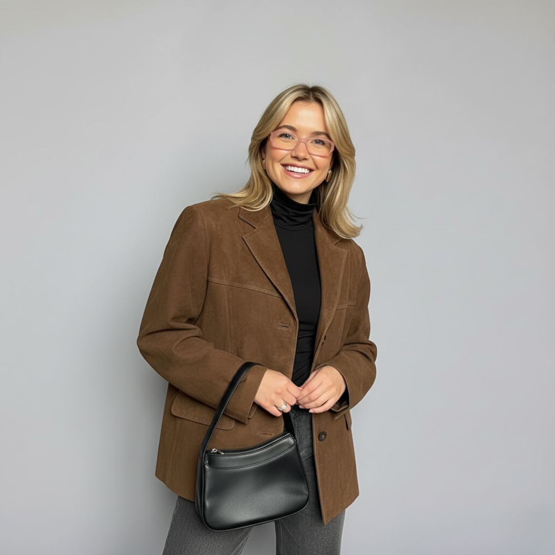 Oversized Suede Blazer