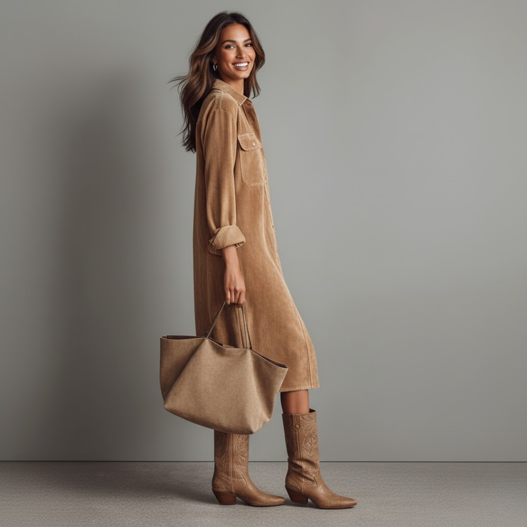 Button-Down Shirt Midi Dress