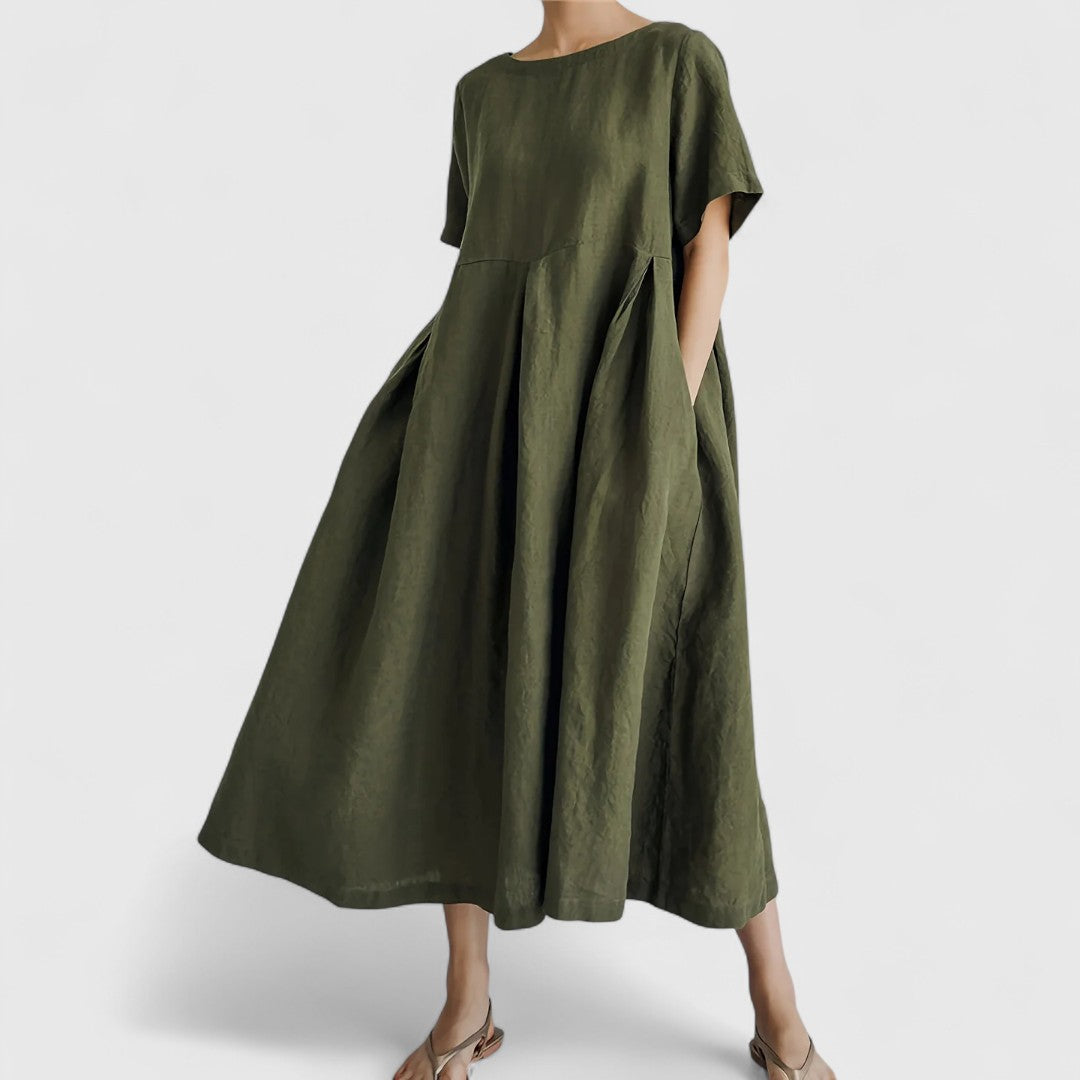 Relaxed A-Line Midi Dress