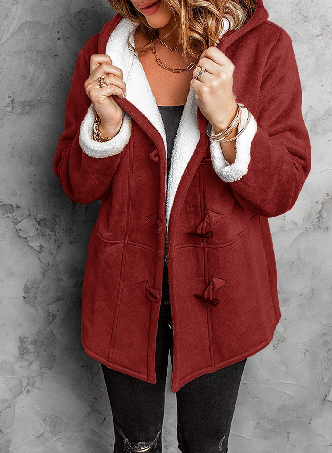 Winter Coat with Hood and Warm Lining