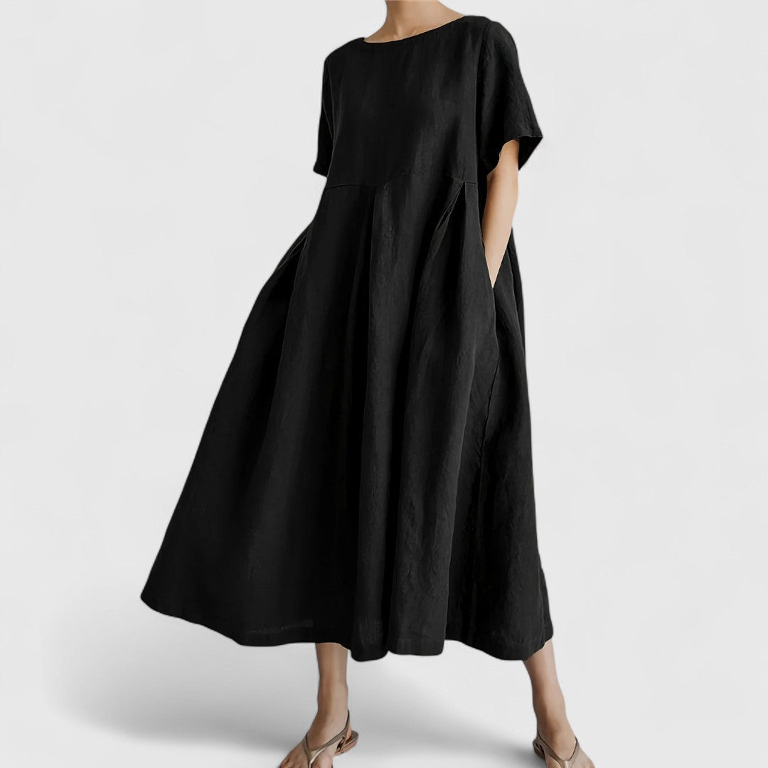 Relaxed A-Line Midi Dress