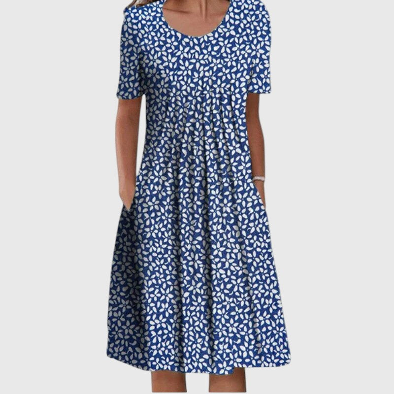 Midi Floral Pleated Dress