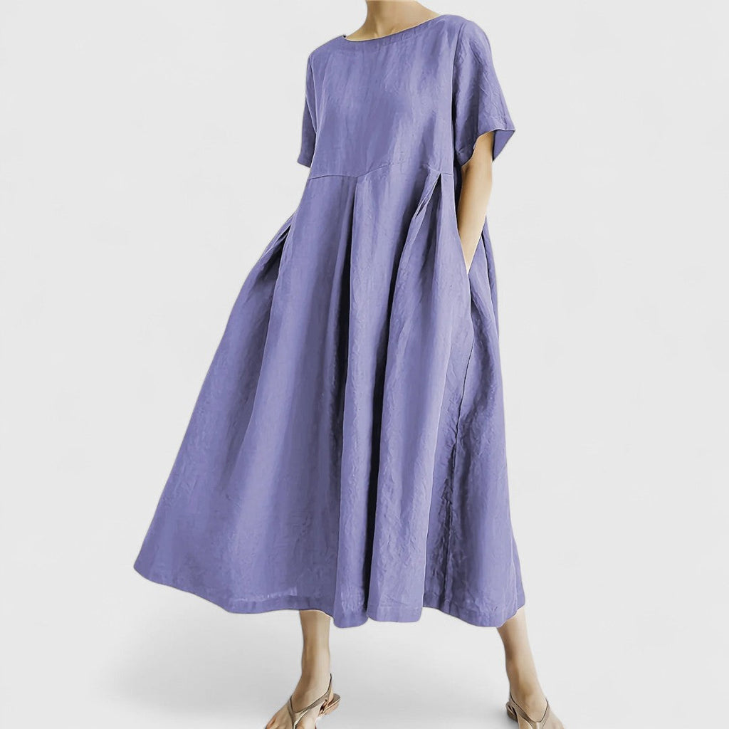 Relaxed A-Line Midi Dress