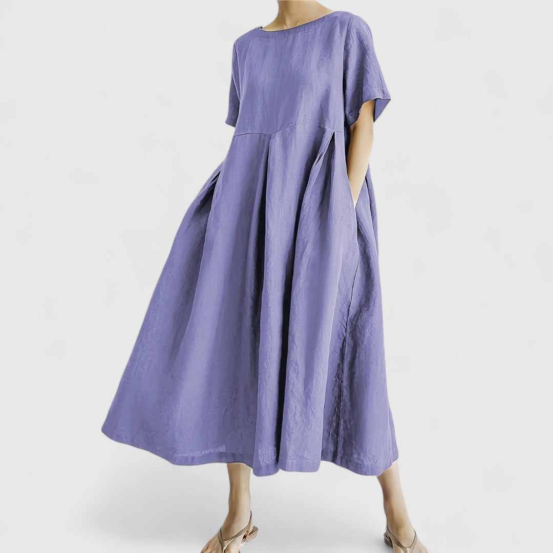 Relaxed A-Line Midi Dress