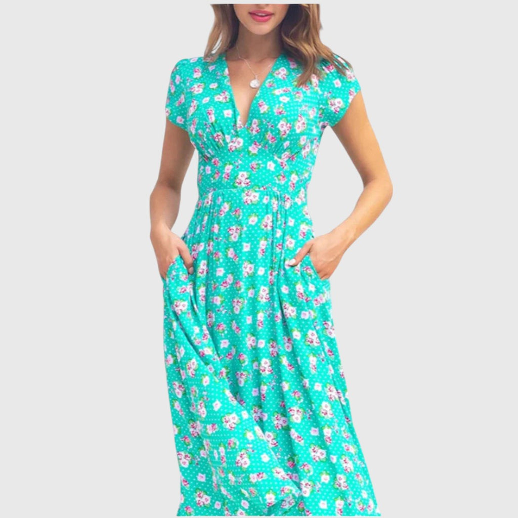 Floral Button Midi Dress