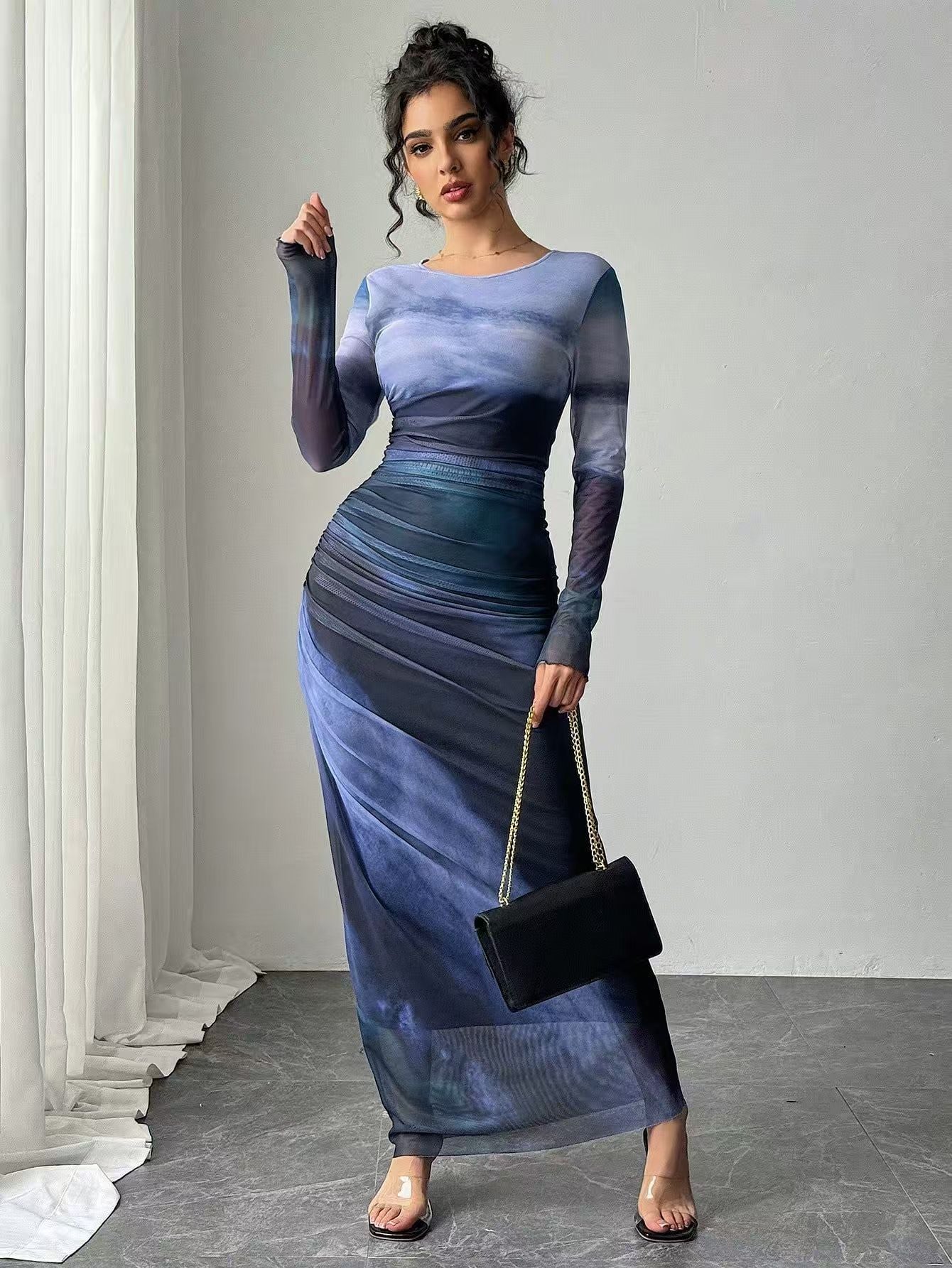 Long Sleeve Bodycon Maxi Dress