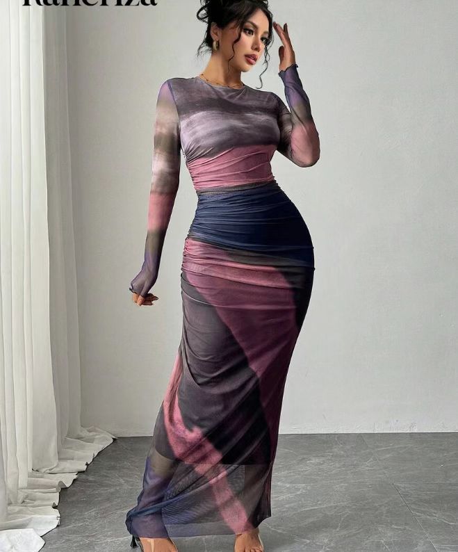 Long Sleeve Bodycon Maxi Dress